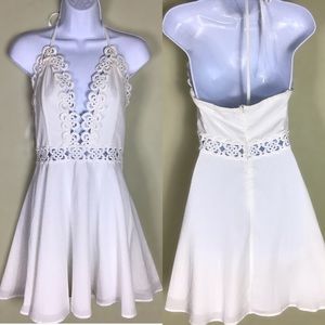 Misguided white  halter dress Sz 10